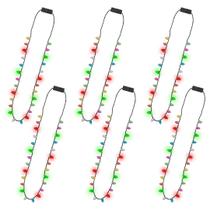 Colar EOBOH Christmas Light Up com 3 modos para festa x6