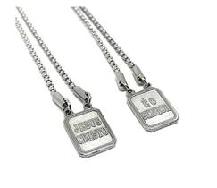 Colar Escapulário Básico Aço Premium - 60cm - Pode molhar, não escurece