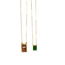 Colar Escapulário Feminino Banhado a Ouro 18K Semijoia Cruz e Pedra Verde 80 cm Ciela Colar Escapulário Feminino Banhado a Ouro 18K Semijoia Cruz e Pedra Verde 80 cm Ciela