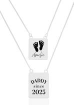 Colar Escapulário G personalizado - Banhado a prata Colar Escapulário G personalizado - Banhado a prata