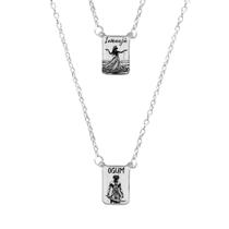 Colar Escapulário Iemanjá com Ogum Umbanda Aço Inoxidável Colar Escapulário Iemanjá com Ogum Umbanda Aço Inoxidável