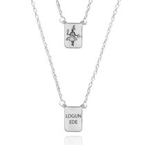 Colar Escapulário Orixá LogunEdé Aço Inoxidável