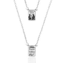 Colar Escapulário Pretos Velhos Umbanda Aço Inoxidável