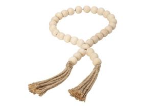 Colar Esferas Decorativo em Bolinhas de Madeira Decoração Natural Mesa Mart