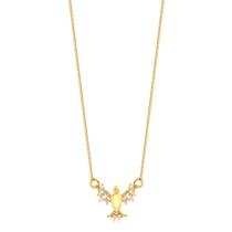 Colar Espírito Santo Cravejado Folheado A Ouro 18k