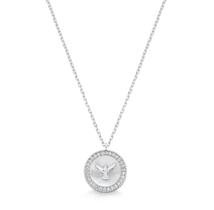 Colar espirito santo moissanite 1.2mm 0.08ct joia de prata luxo möverich Colar espirito santo moissanite 1.2mm 0.08ct joia de prata luxo möverich