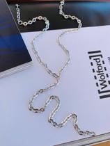 Colar estilo Gravata banhado modelo Cadeado ouro e prata