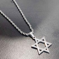 Colar Estrela de Davi Aço Inoxídavel