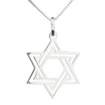 Colar Estrela de Davi Coleção Religiosos em Prata 925 Colar Estrela de Davi Coleção Religiosos em Prata 925