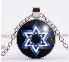 Colar Estrela de Davi Hexagrama de Salomão Unissex