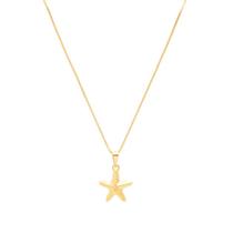 Colar Estrela Do Mar Folheado A Ouro 18k