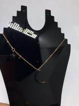 Colar estrela e meia Lua cravejado Colar estrela e meia Lua cravejado