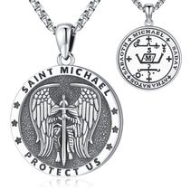 Colar Eusense São Miguel Arcanjo Sigil em prata esterlina 925