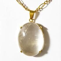 Colar Extra Cabochão Pedra Quartzo Cristal Garra Dourado Colar Extra Cabochão Pedra Quartzo Cristal Garra Dourado