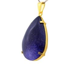 Colar Extra Gota Pedra Estrela Montagem Garra Dourado
