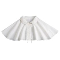 Colar falso de veludo cotelê removível com blusa Peter Pan frisada Colar falso de veludo cotelê removível com blusa Peter Pan frisada