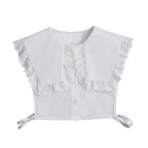 Colar falso removível com design de renda encantador para mulheres