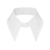 Colar falso removível, gola pontiaguda minimalista para mulheres