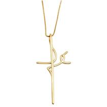 Colar fé banhado a ouro 18k