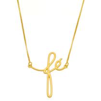Colar Fé banhado a ouro 18K