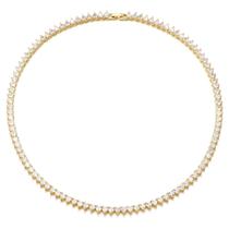 Colar FEEL STYLE Heart Tennis banhado a ouro 18K CZ 4mm 40cm Colar FEEL STYLE Heart Tennis banhado a ouro 18K CZ 4mm 40cm