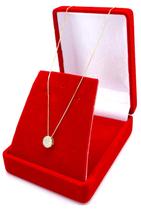 Colar Feminina De Ouro 18k Gargantilha Veneziana 50cm Pingente Cravejado De Zircônia Colar Feminina De Ouro 18k Gargantilha Veneziana 50cm Pingente Cravejado De Zircônia