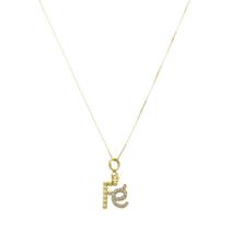 Colar Feminino 40cm Corrente Veneziana Ouro 18k Pingente Fé Colar Feminino 40cm Corrente Veneziana Ouro 18k Pingente Fé