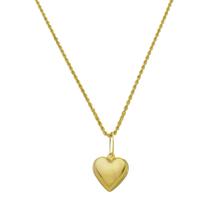 Colar Feminino 45cm Torcido Baiano Ouro 18k Pingente Coração