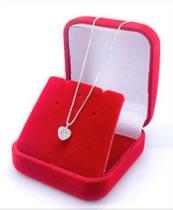 Colar Feminino 50cm Ponto De Luz Prata 925+Caixinha Presente