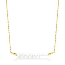 Colar Feminino 60cm Folheado Ouro 18k Pérola