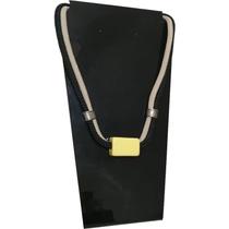 Colar feminino amarelo preto Corda náutica Colar Grande