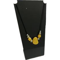 Colar Feminino Amarelo Resina VOCÊ PODE Bijuterias