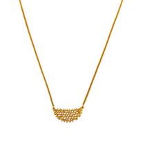 Colar Feminino Banhado a Ouro 18K Semijoia Pingente Aramado 45 cm Ciela