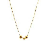 Colar Feminino Banhado a Ouro 18K Semijoia Trio Esferas 50 cm Ciela Colar Feminino Banhado a Ouro 18K Semijoia Trio Esferas 50 cm Ciela