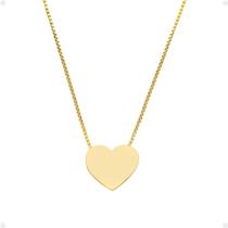 Colar Feminino Banhado Ouro Dourado Pingente Coração Casual Elegante Ccg2