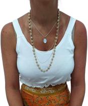 Colar Feminino Bijuteria com 4 Correntes em Miçanga com Pingente Cores - Sarat Moda Indiana Colar Feminino Bijuteria com 4 Correntes em Miçanga com Pingente Cores - Sarat Moda Indiana