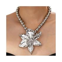 Colar Feminino Boho Com Pingente De Flor E Corrente De Contas, Grande Volume Para Uso Diário, Festas