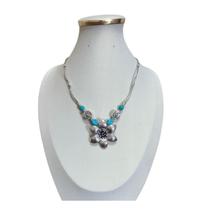Colar feminino boho turquesa presente para mulheres estiloso