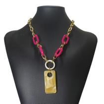 Colar Feminino Choker Corrente Moda Blogueira Várias Cores - colar 0030
