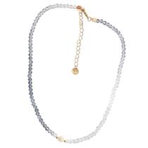 Colar Feminino Choker Cristais Cinza