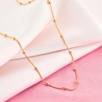 Colar Feminino Com Bolinhas Douradas Banhado a Ouro 18K Choker 40cm