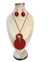 Colar feminino com brinco em corda estilo mandala maxi round