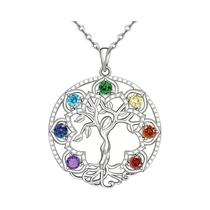 Colar Feminino Com Pingente Árvore Da Vida Chakra, Pedra De Cura Yoga, Joia Para Equilíbrio