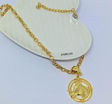 Colar Feminino com Pingente Cavalo Mulher Peoa Country Folheado Ouro Dourado Corrente Elo Português Lançamento Moda Colar Feminino com Pingente Cavalo Mulher Peoa Country Folheado Ouro Dourado Corrente Elo Português Lançamento Moda
