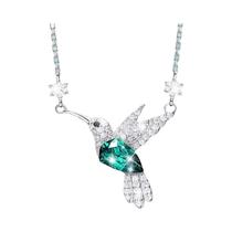 Colar Feminino Com Pingente De Beija-flor De Zircônia Brilhante, Joia De Moda Com Tema Animal Para