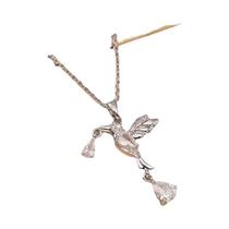 Colar Feminino Com Pingente De Borboleta Em Zircônia Colorida, Aço Inoxidável, Cristal Gradiente,