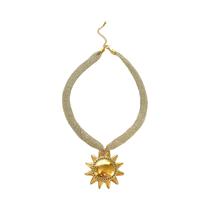 Colar Feminino Com Pingente De Concha Em Formato De Coração Banhado a Ouro, Corrente De Malha De Aço