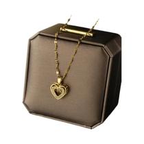 Colar Feminino Com Pingente De Coração Batendo Em Cristal, Moda Coreana, Corrente De Clavícula Em