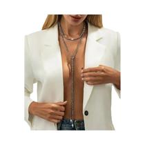 Colar Feminino Com Pingente De Corrente De Cristal Multicamadas, Acessórios De Joias Da Moda,