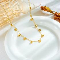 Colar Feminino Com Pingente De Cristal De Aço Inoxidável 316L, Corrente De Clavícula Da Moda,